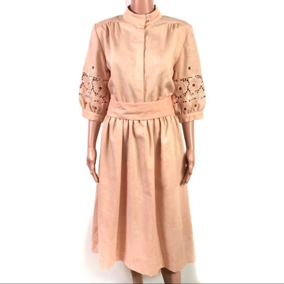 Brownstone Studio Dresses & Skirts - Brownstone Studio Vintage Peach Cut-out Midi Dress